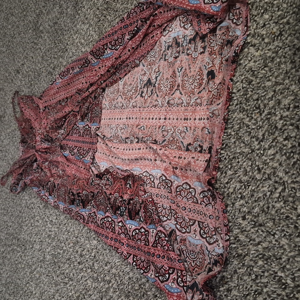Chic Multicolor Patterned High Low Dress - Picture 2 of 4